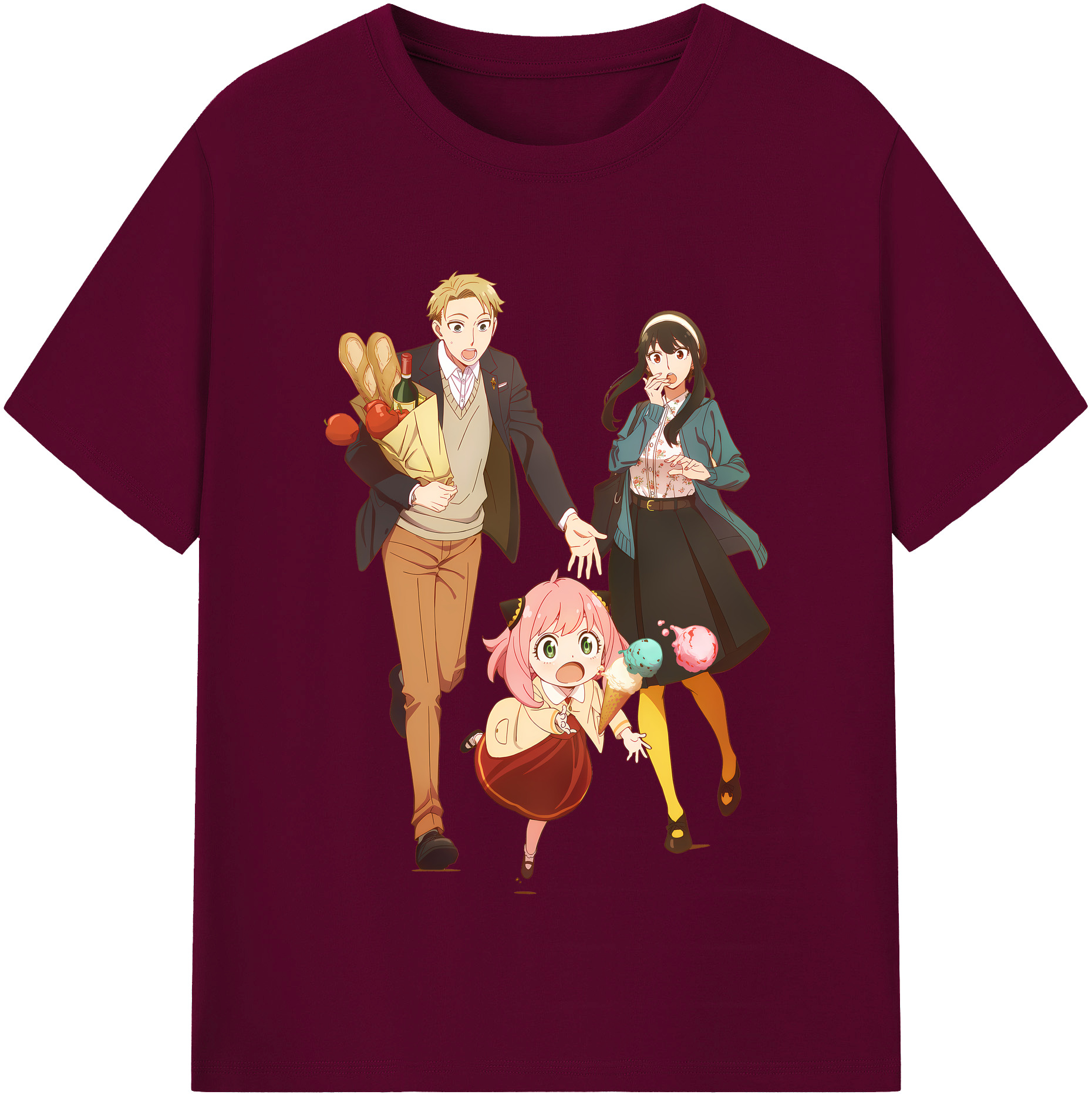 （画像用） SPY×FAMILY间谍家家酒 レディースカジュアルプリントTシャツ（綿100％）
